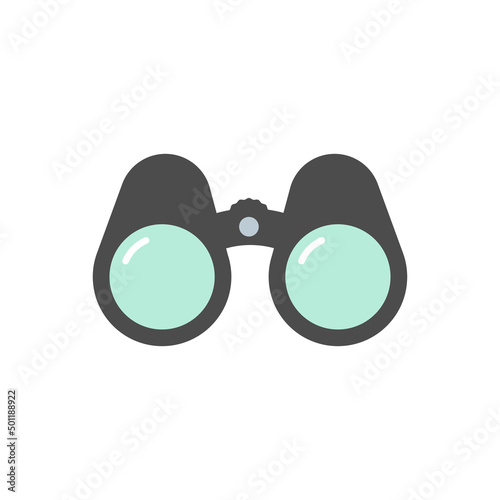 Binoculars icon. Concept of exploration, observation, research. Vector illustration, flat design