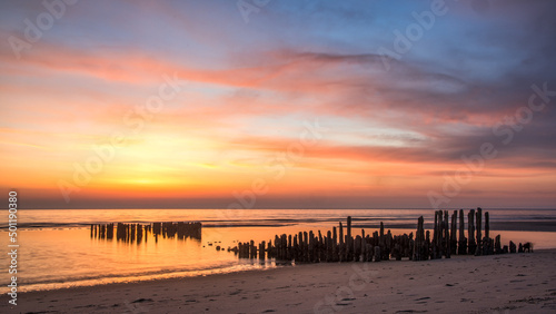 Buhne Rantum zum Sonnenuntergang