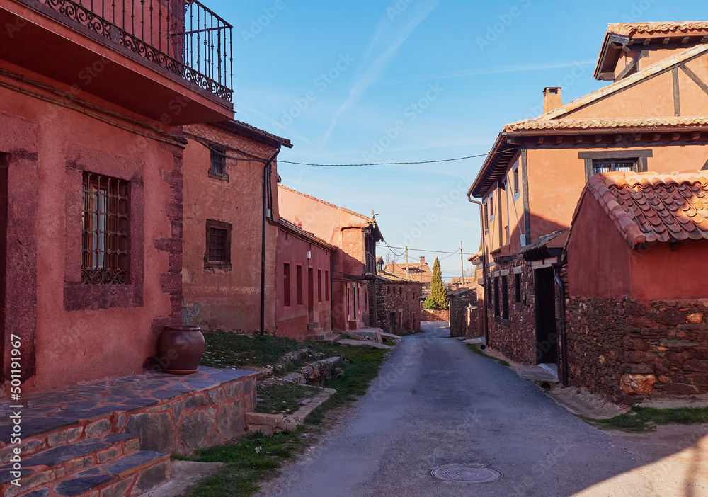 Φωτογραφία Madriguera, Riaza, one of the so-called, red towns, of Segovia, Castilla y Leon, Spain