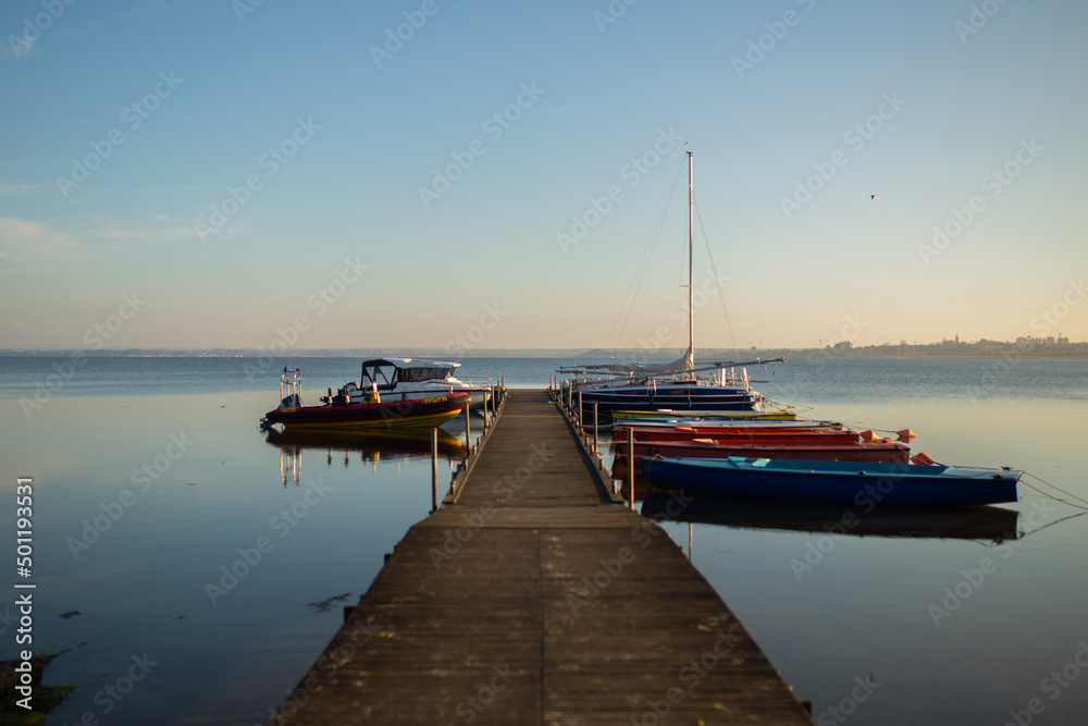 Calm boats at Marina.