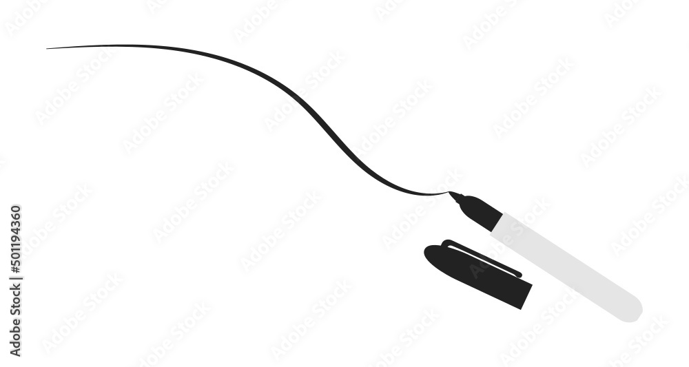 Permanent Marker Pen, Black Marker, Permanent Marker Vector, Black Pen Icon, Black Pen with Cap, Thick Marker, Brush Icon Vector Illustration Permanent Marker Pen, Black Marker, Permanent Marker Vector, Black Pen Icon, Black Pen with Cap, Thick Marker, Brush Icon Vector Illustration