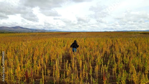 
girl running in the quinual photo