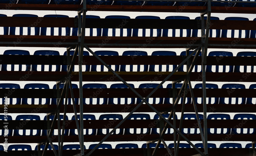 Silhouette of stands at an arena.. Silhouette of stands at an arena..