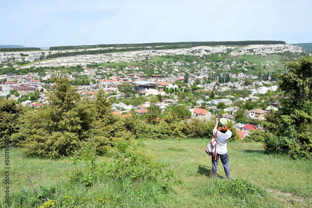 Bakhchisarai city view from the top. Crimea Bakhchisarai city view from the top. Crimea
