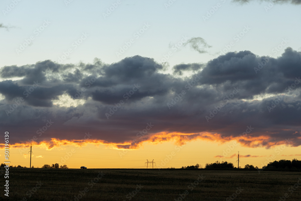evening sky with overcast clouds on gradient sky evening sky with overcast clouds on gradient sky