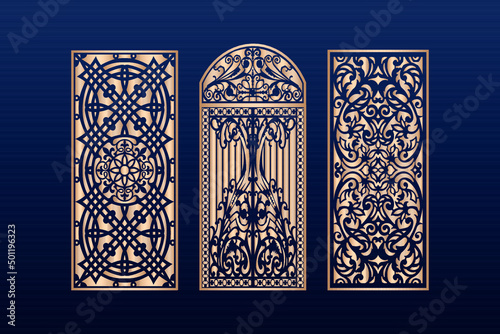decorative elementsborder frame borders pattern islamic pattern | files dxf | Laser cut panel template | cnc files
