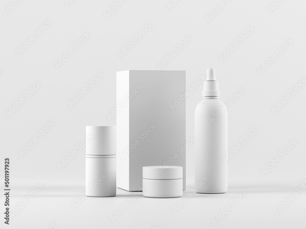 Cosmetic bottle mock-up. Minimal box 3d. Cosmetic bottle mock-up. Minimal box 3d.
