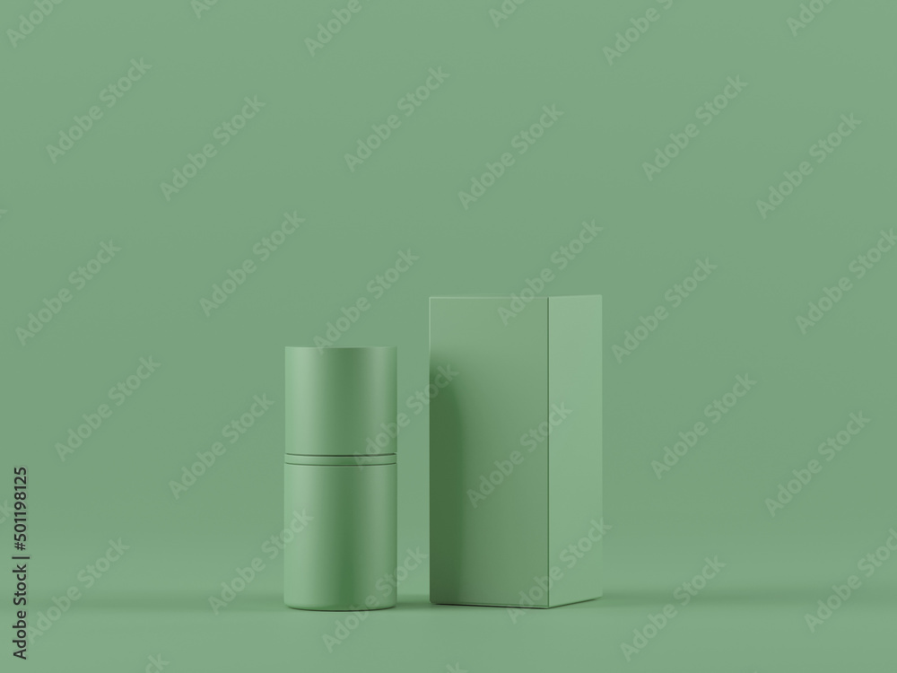 Cosmetic bottle mock-up. Minimal box 3d. Cosmetic bottle mock-up. Minimal box 3d.