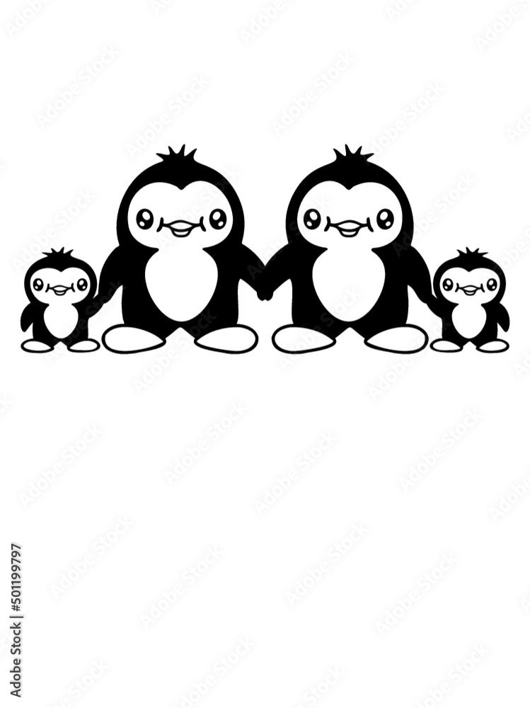 Naklejka premium Pinguine 2 Kinder 