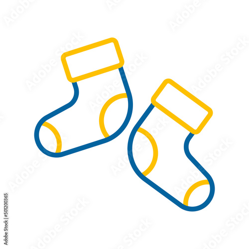 Baby socks bootees isolated vector icon