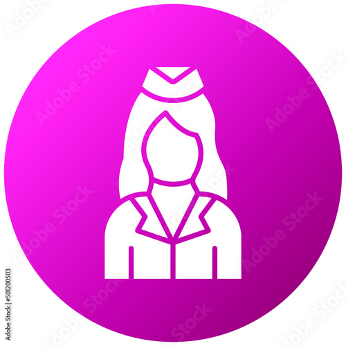 Vector Design Flight Attendant Icon Style