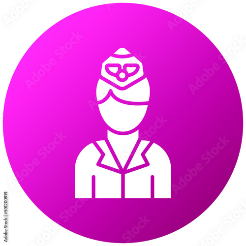 Vector Design Air Hostess Icon Style