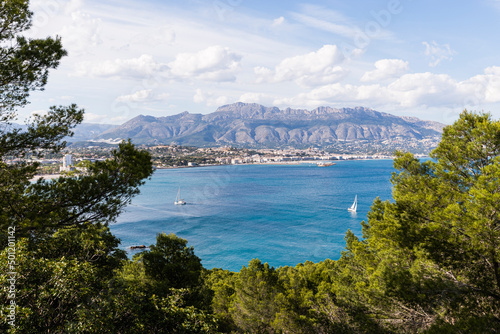 Fototapeta Naklejka Na Ścianę i Meble -  View from Albir lighthouse in Sierra Helada, Alfaz del Pi, Alicante, Spain.
