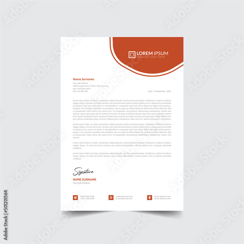 Corporate Professional Business letterhead Design Template Vector a4 size