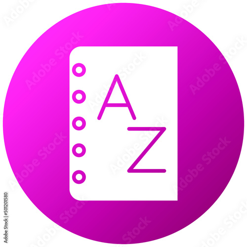 Vector Design Dictionary Icon Style