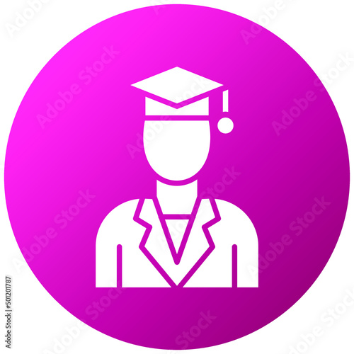 Vector Design Male Graduate Icon Style