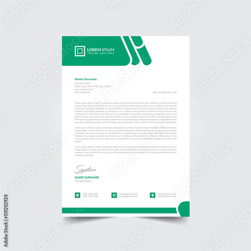Professional creative business company letterhead Design template Free Vector a4 size