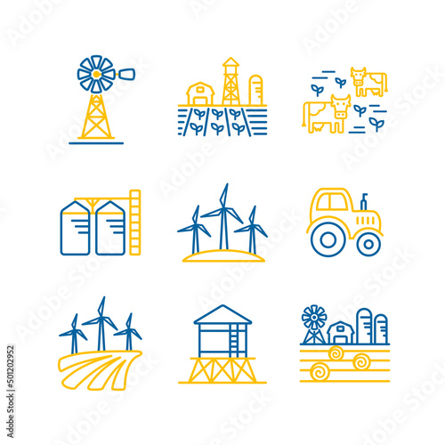 Farm Field icon. Agriculture sign