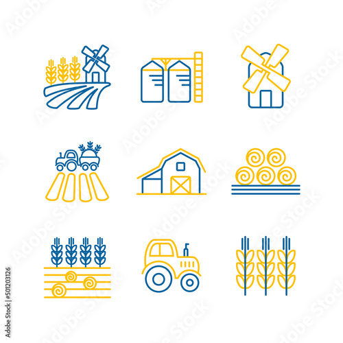 Farm Field icon. Agriculture sign