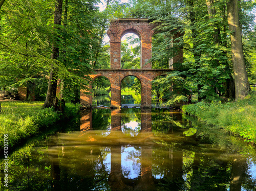 Aqueduct in Arkadia Park near Nieborów in Poland photo