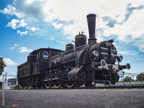 Zagreb, Croatia - September 1, 2021: Old locomotive called 
