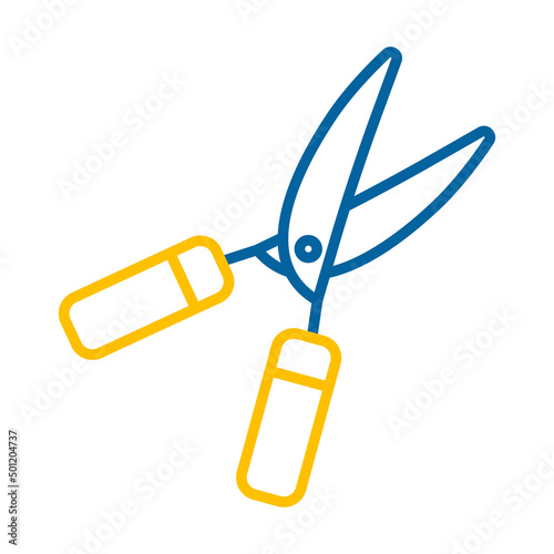Garden shears vector icon, hedge shears sign