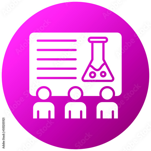 Vector Design Chemistry Seminar Icon Style