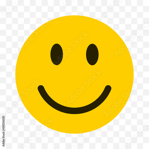 Happy vector smiling face icon yellow
