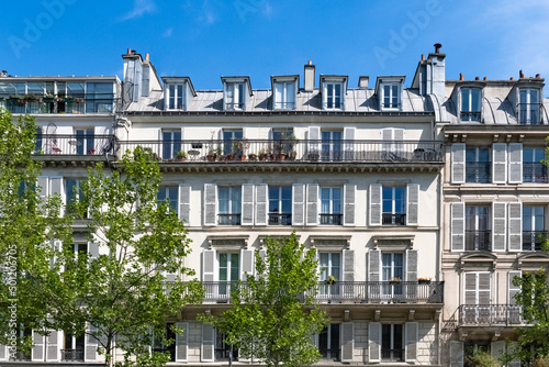 Paris, beautiful buildings in the 11e arrondissement