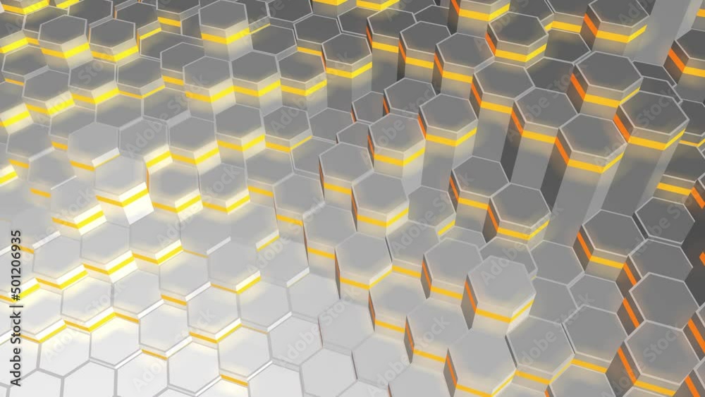 digital web 4K animation for your video or animation. Hexagon intro