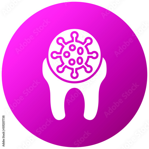 Vector Design Tooth Infection Icon Style