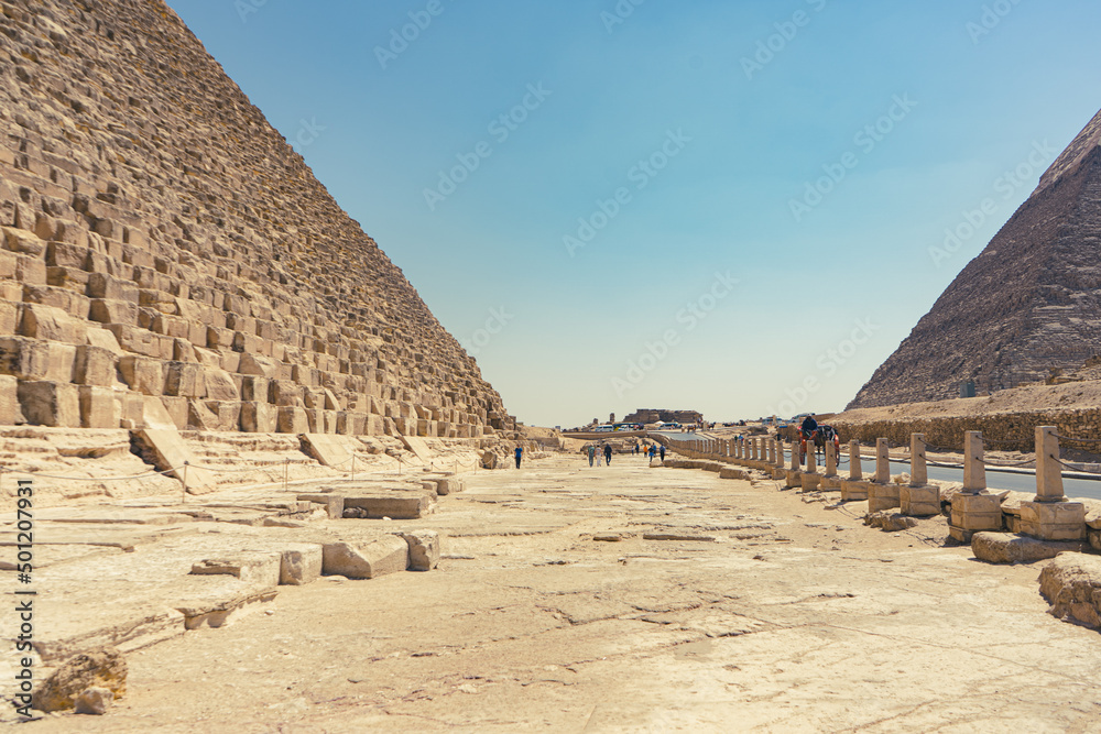 The Great Pyramid of Giza is a defining symbol of Egypt and the last of the ancient Seven Wonders of the World. The massive temple complex of Karnak was the principal religious center of the god Amun. The Great Pyramid of Giza is a defining symbol of Egypt and the last of the ancient Seven Wonders of the World. The massive temple complex of Karnak was the principal religious center of the god Amun.