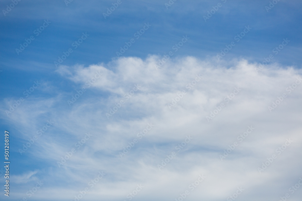 Dense white cloud in the blue sky in Turkey