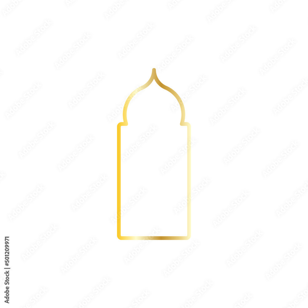 Islamic logo and symbol. Mosque frame vector illustration