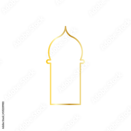 Islamic logo and symbol. Mosque frame vector illustration