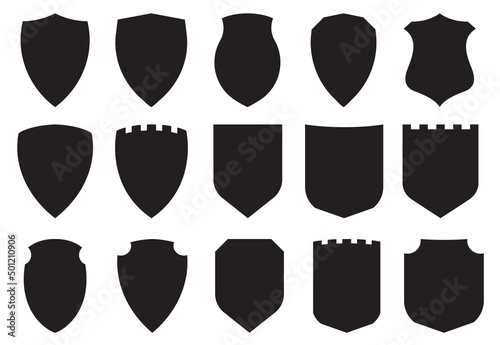 Set of vector shield icons, signs emblem for your design