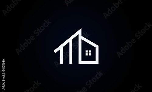 M D Real estate logo. Realtor logo. property logo design vector template