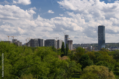 Panorama of Belgrade, Serbia.  Belgrade Waterfront