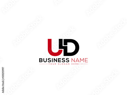 Letter UD Logo Image, Colorful Ud du Logo Letter Vector Icon Design For Any Type Of Brand Or Business