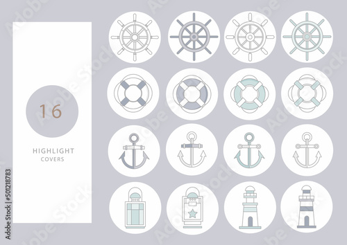 Highlights cover, posts and stories for social media.