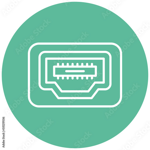 Vector Design Hdmi Port Icon Style