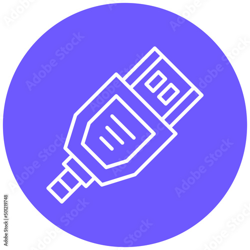 Vector Design Hdmi Cable Icon Style