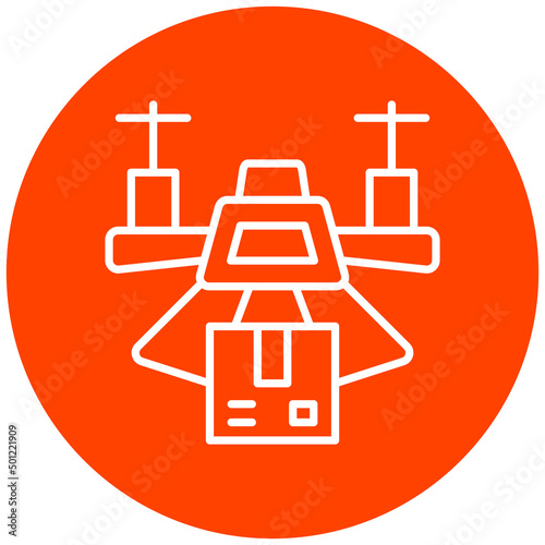 Vector Design Drone Delivery Icon Style