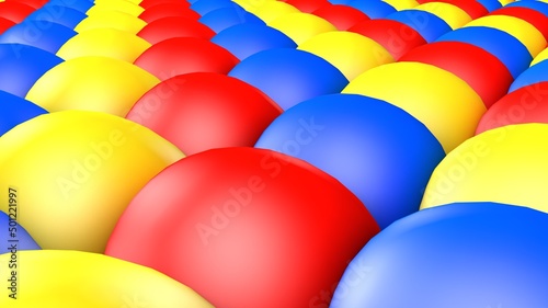 3d illustration. A beautiful view of colorfull balls background.