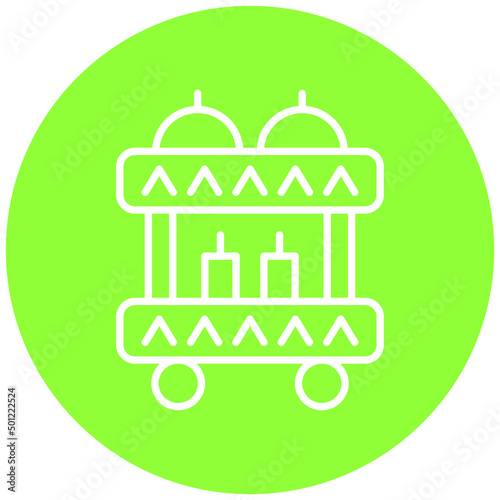 Vector Design Airplane Food Trolley Icon Style