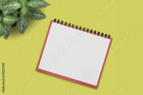 Notepad for March 2022.Desktop calendar for planning
