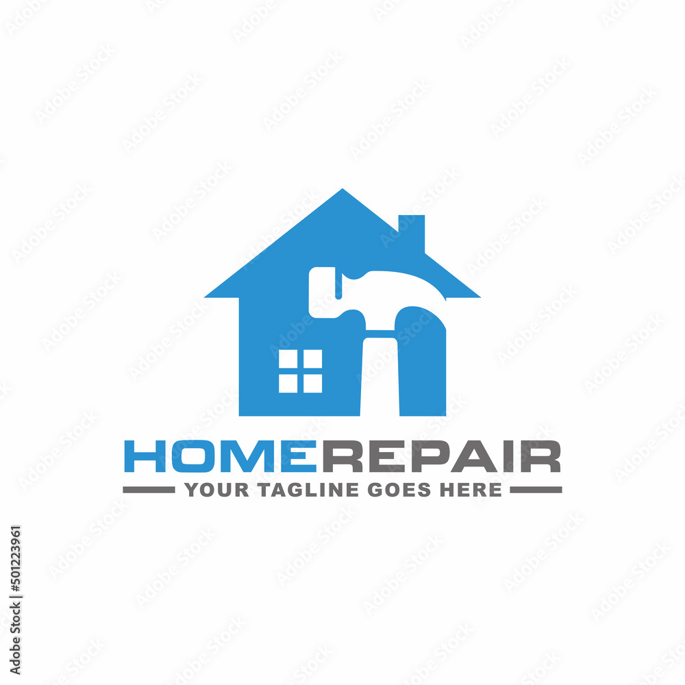 Home repair logo design vector