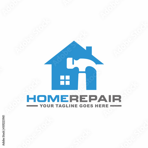 Home repair logo design vector