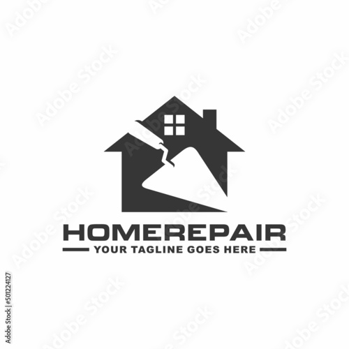 Home repair logo design vector