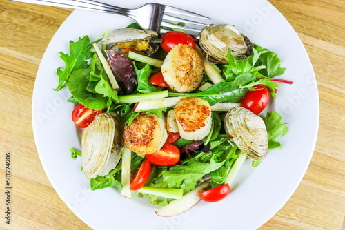 Apple Salad with Littleneck Clams & Scallops photo